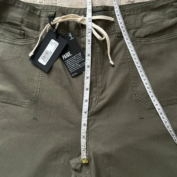 PAIGE Womens Vintage Forester Green Ari Wide Leg Pants NWT - Size 34 16/18 US - Picture 7 of 12